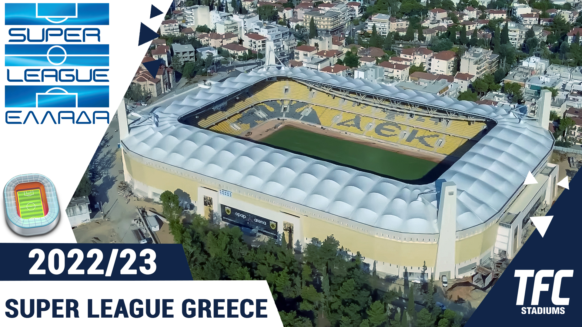 Greece Super League Stadiums 2022/23 TFC Stadiums