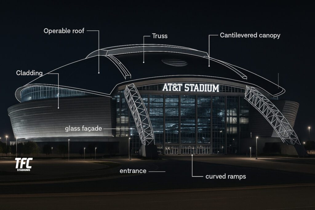 AT&T Stadium at night