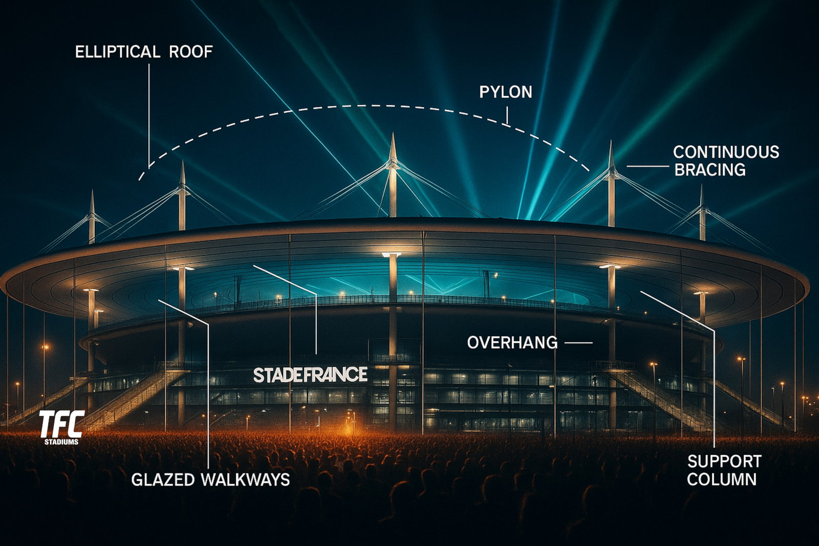 Stade De France at night