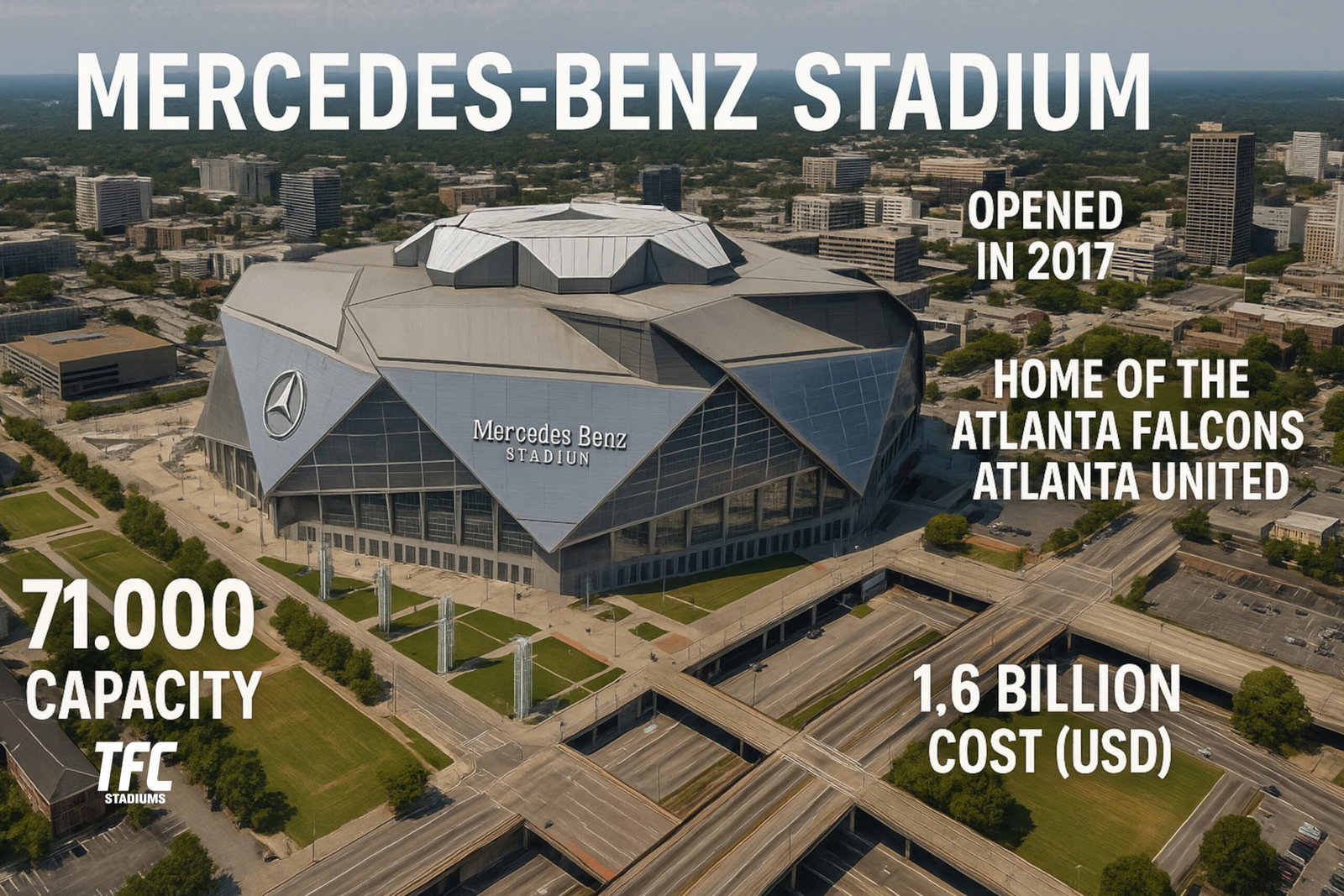 mercedez benz stadium facts