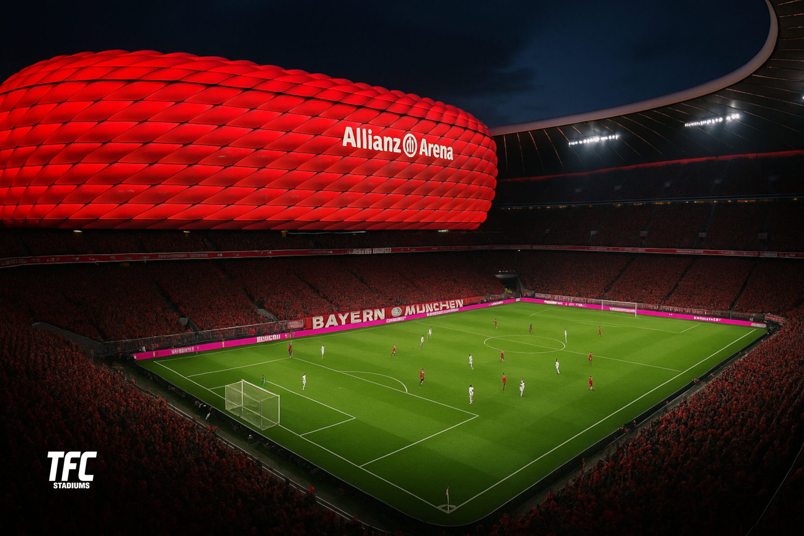 Allianz Arena outside and inside