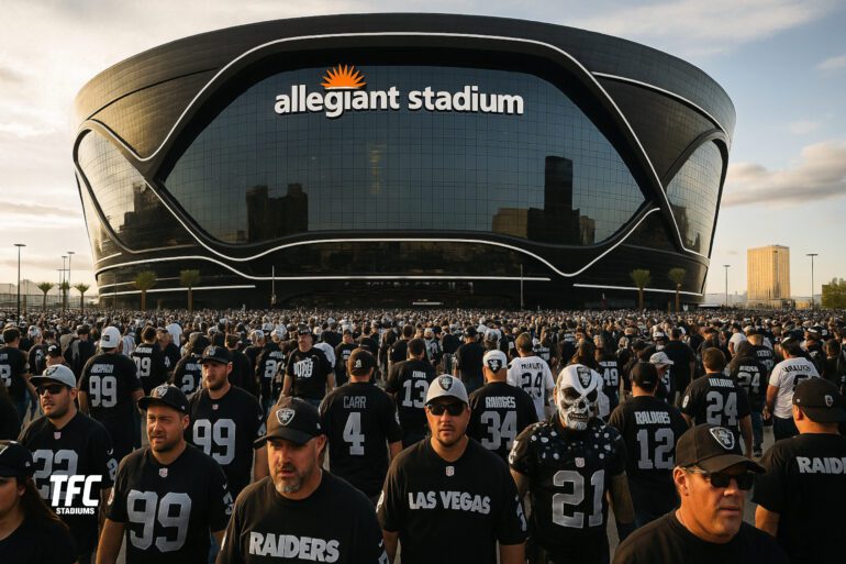 Raiders fans at Allegiant Stadium in Las Vegas
