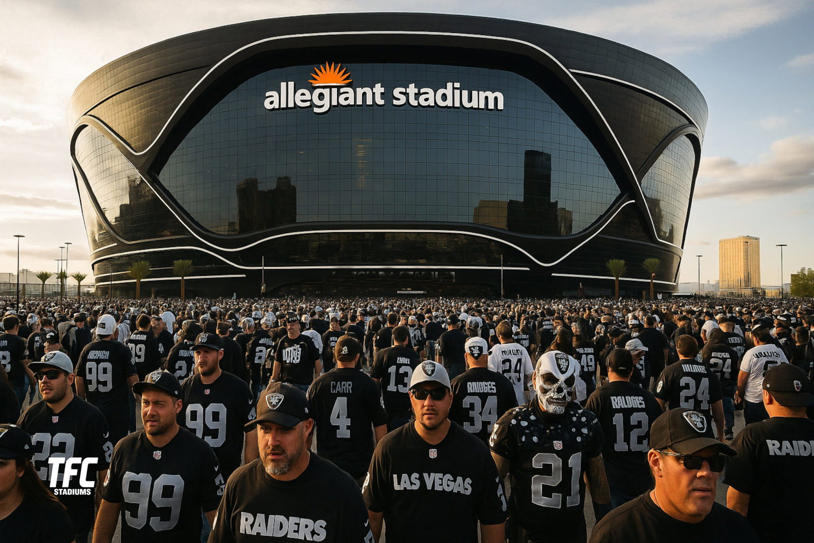 Raiders fans at Allegiant Stadium in Las Vegas