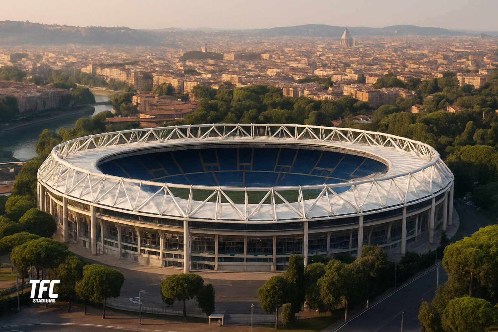 Stadio Olympico aerial view