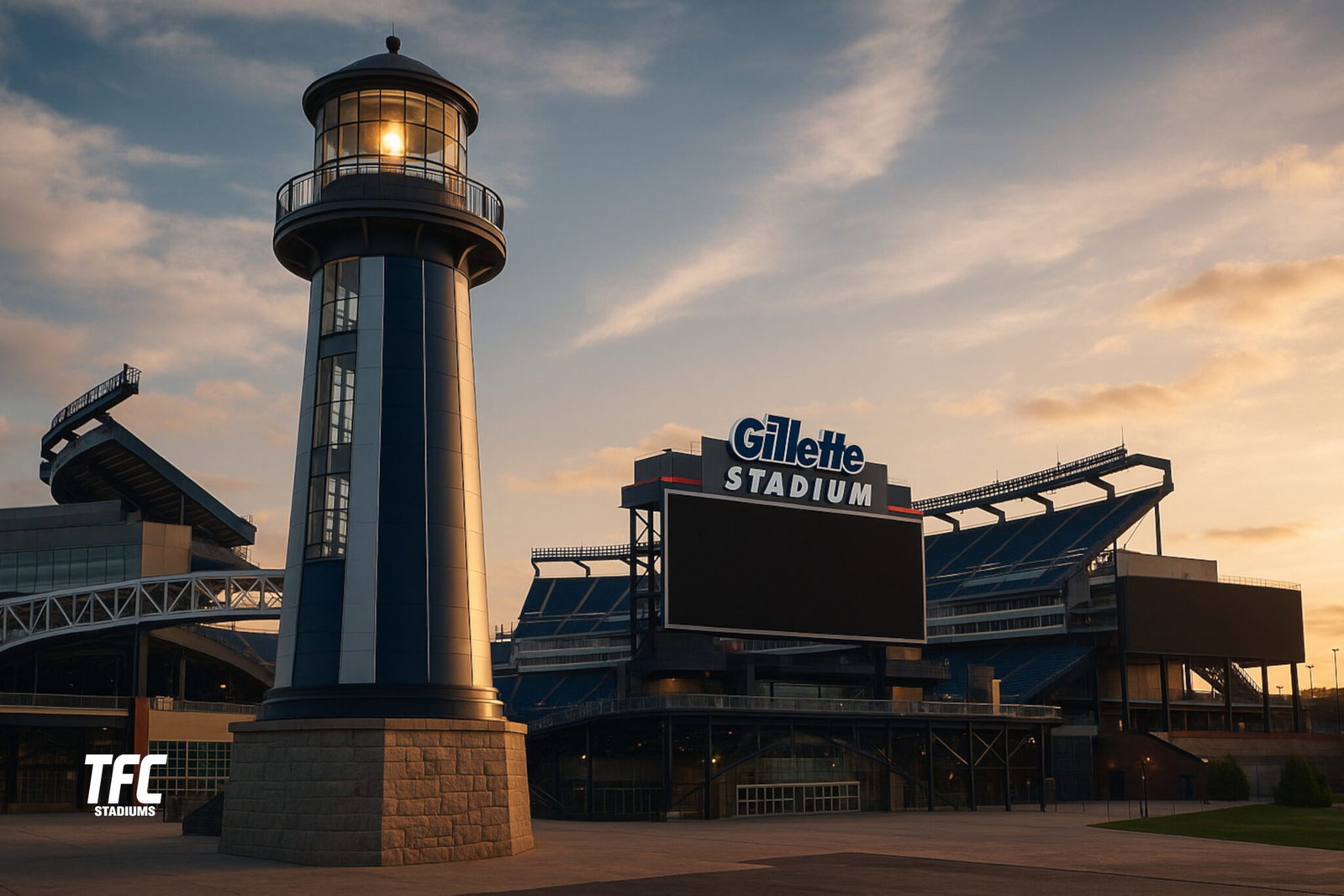The Iconic Lighthouse at Gillette Stadium | Symbol of New England Pride