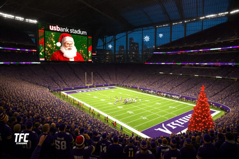 US Bank Stadium Christmas