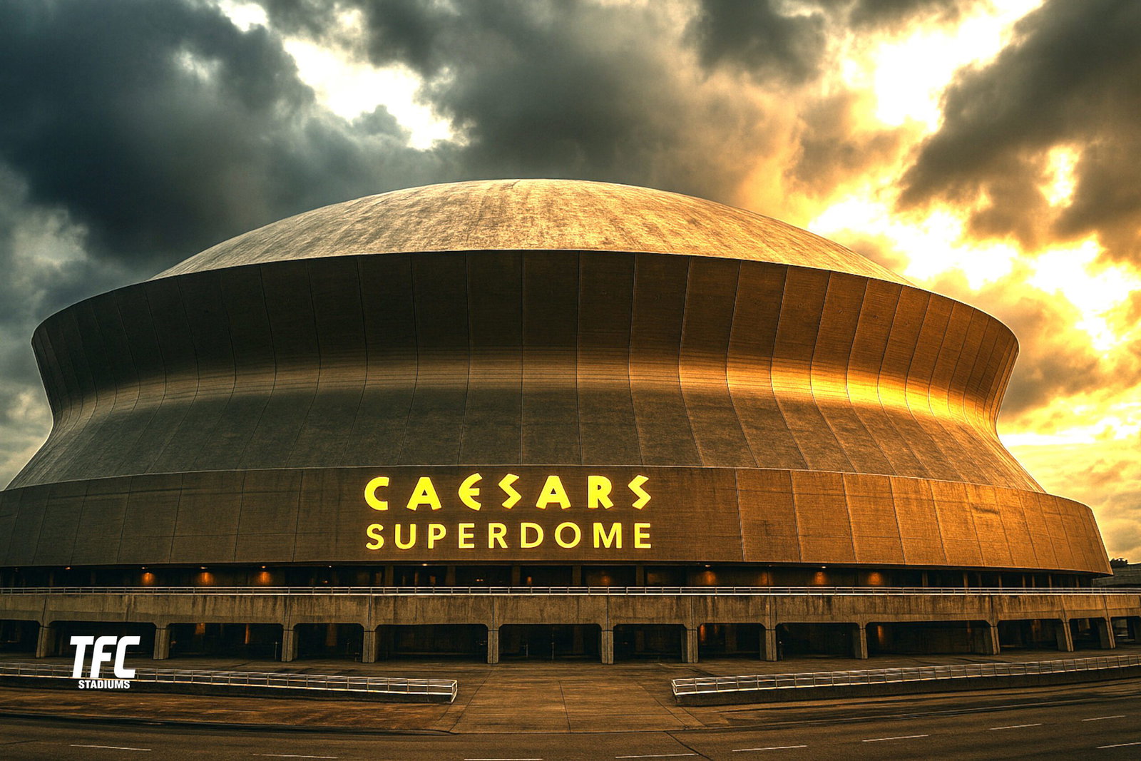 caesars superdome - largest fixed dome