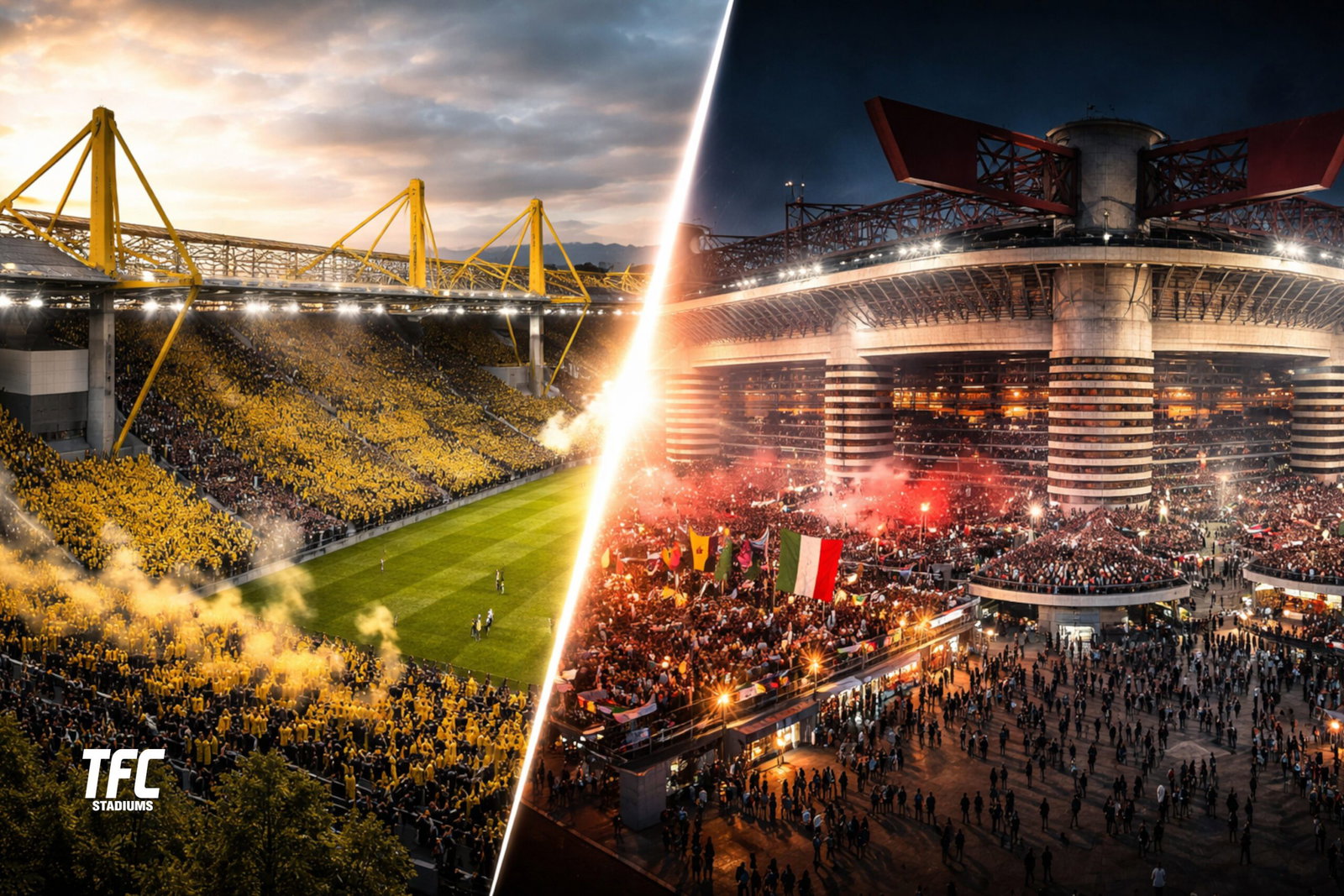 Signal Iduna Park vs San Siro