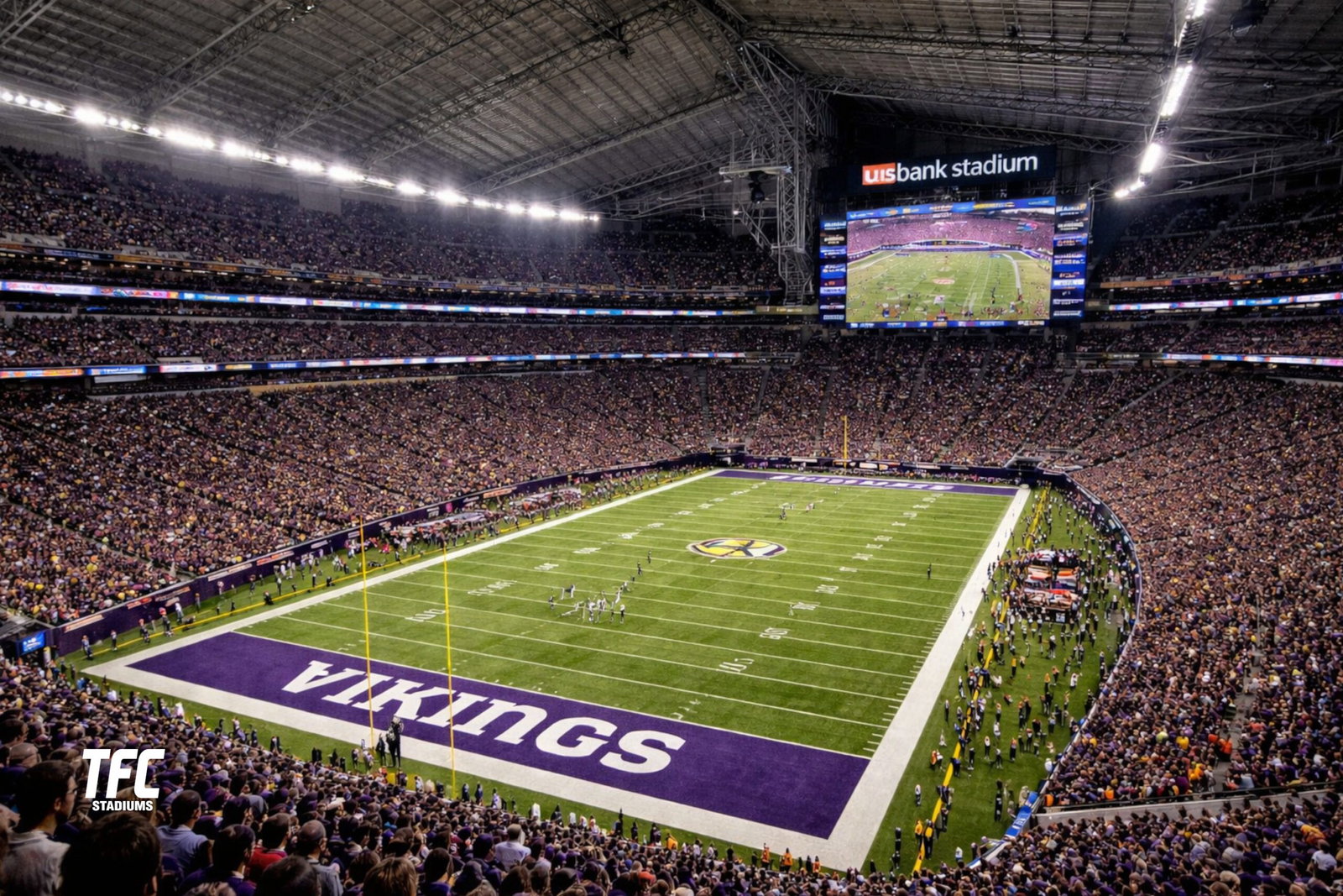 Inside US Bank Stadium during a game