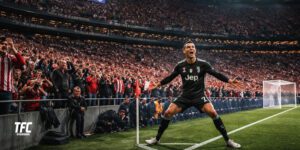 Cristiano Ronaldo scores at Wanda Metropolitano