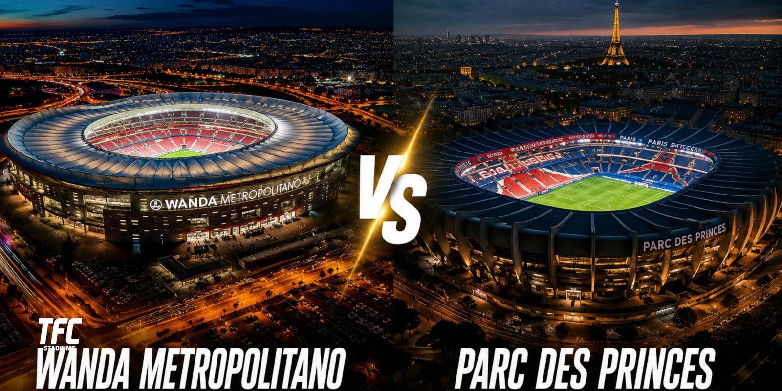 Wanda Metropolitano vs Parc des Princes