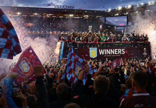 Cup parades at Villa Park