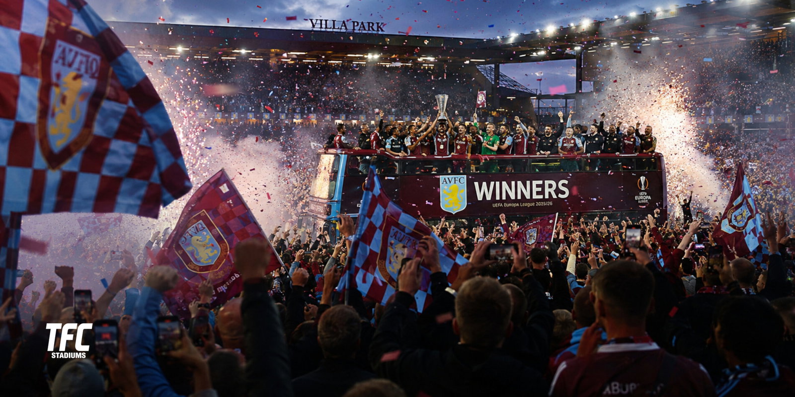 Cup parades at Villa Park