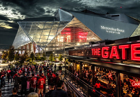 Bars around Mercedes-Benz Stadium