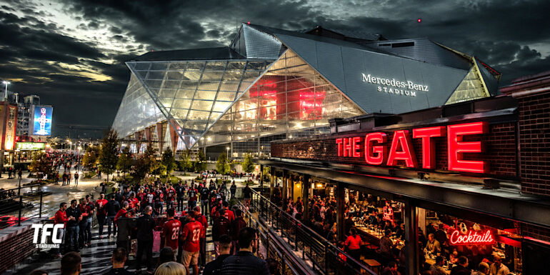 Bars around Mercedes-Benz Stadium